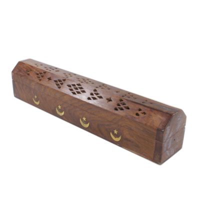 Star and Crescent Horizontal Incense Box