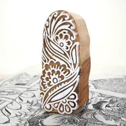 Woodblock Stamp Flower Garden