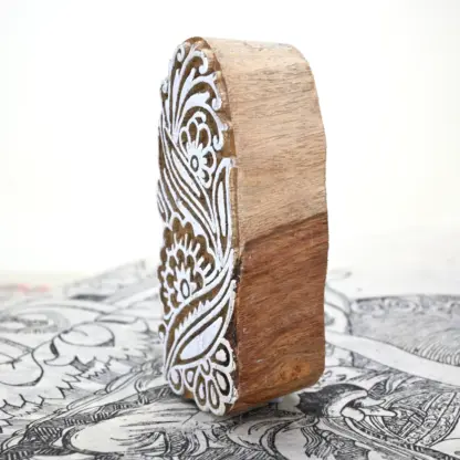 Woodblock Stamp Flower Garden