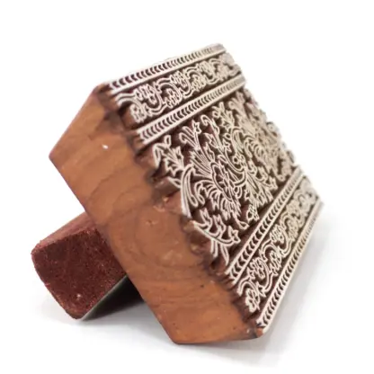 Woodblock Stamp Flower Border - Image 3