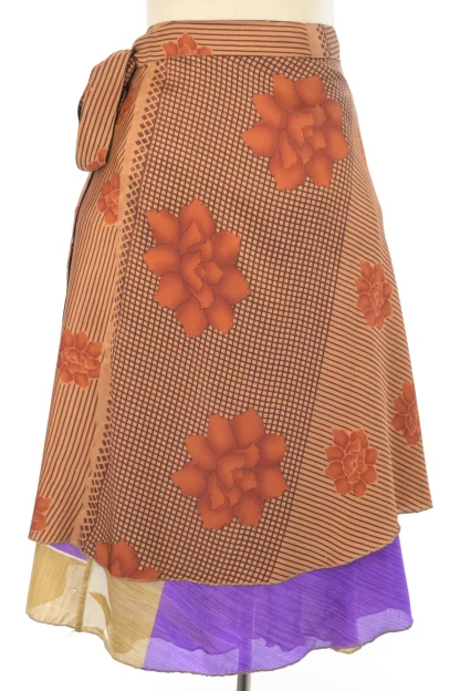 Sari Double Layer Wrap Skirt -Medium