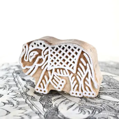 Elephant Woodblock Stamp