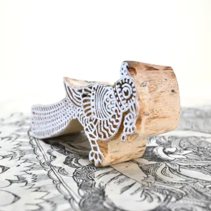 Peacock Woodblock Stamp
