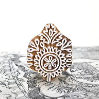 Flowers Woodblock Stamp