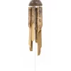 Wood Burn Flower Bamboo Wind Chime Bali