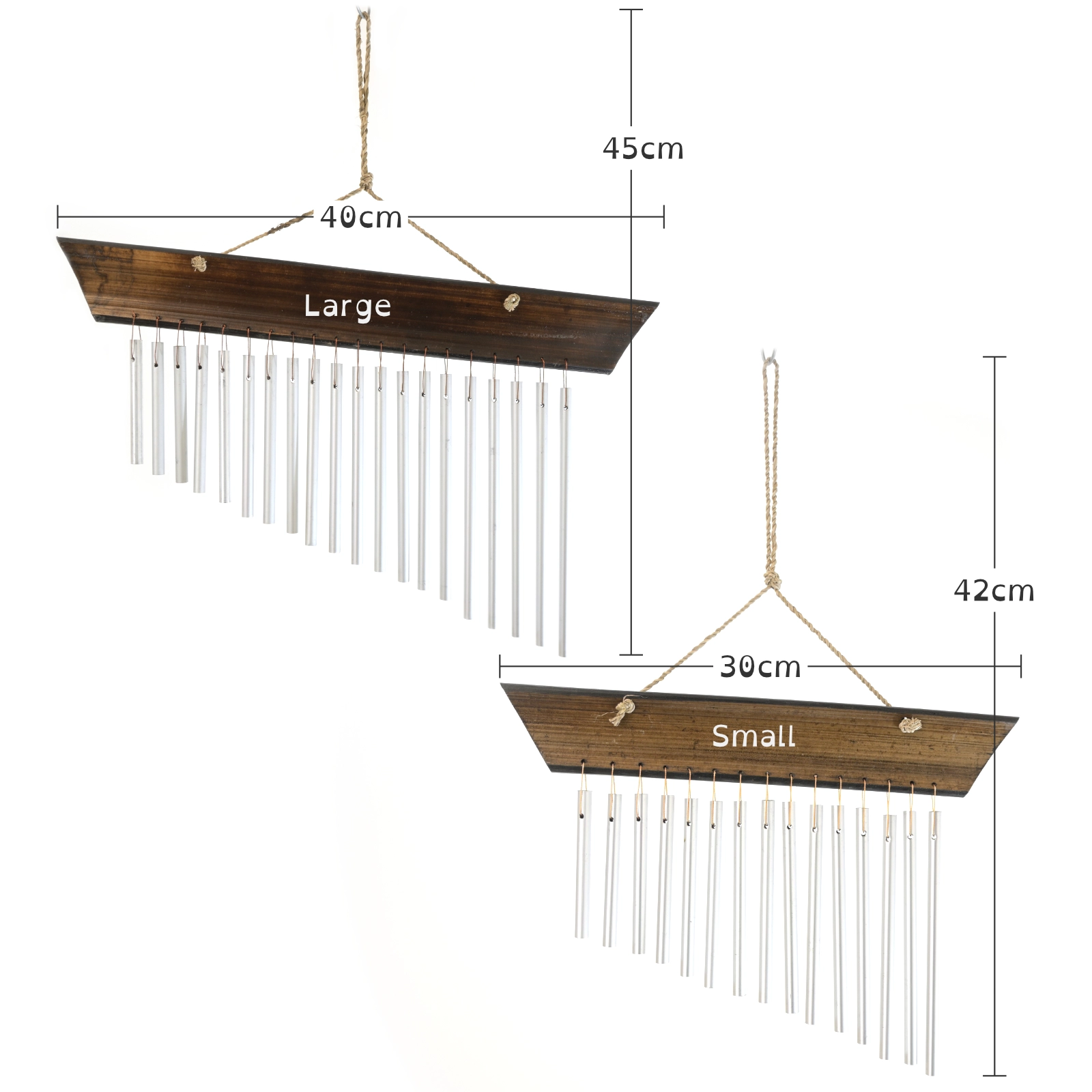 Bar Wind Chime Bamboo Gold Flower Bali Happy Medium