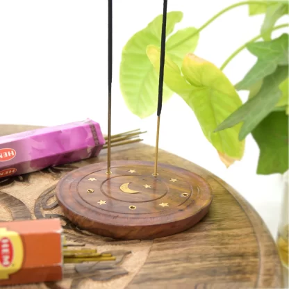 Star Crescent Stick Incense Holder Disk