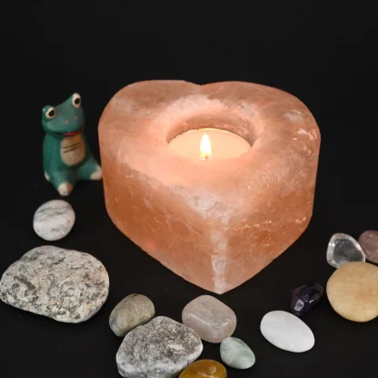 Heart Shaped Himalayan Salt Tea Light
