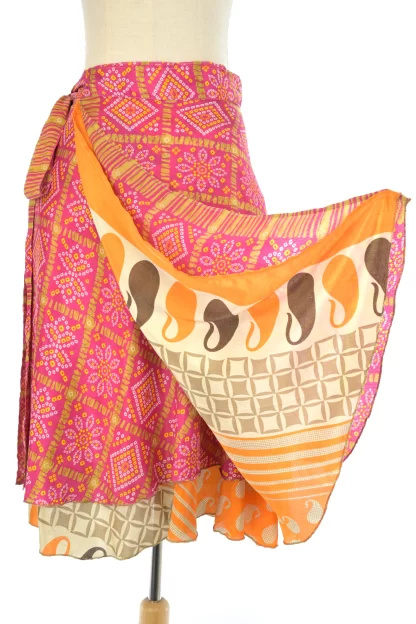 Sari Double Layer Wrap Skirt -Medium