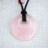 Rose Quartz Donut Pendant