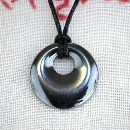 Hematite Donut Pendant