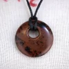 Mahogany Obsidian Donut Pendant