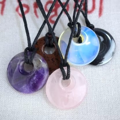 Donut Gemstone Pendants