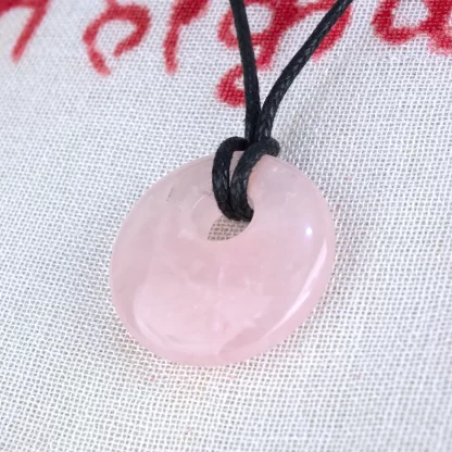 Rose Quartz Donut Pendant