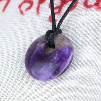 Amethyst Donut Pendant