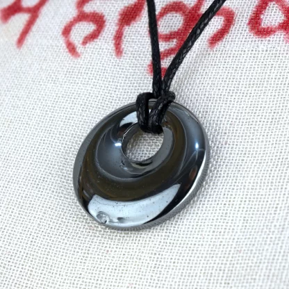 Hematite Donut Pendant