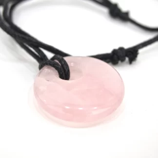 Rose Quartz Donut Pendant