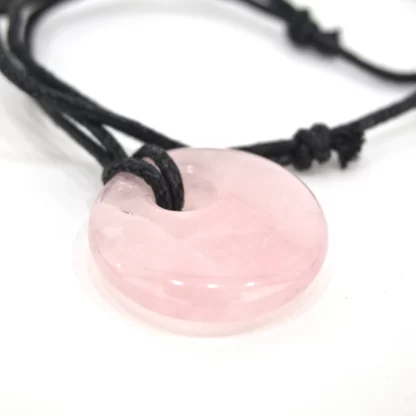 Rose Quartz Donut Pendant