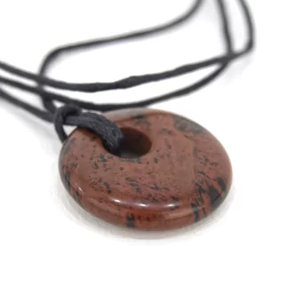 Mahogany Obsidian Donut Pendant