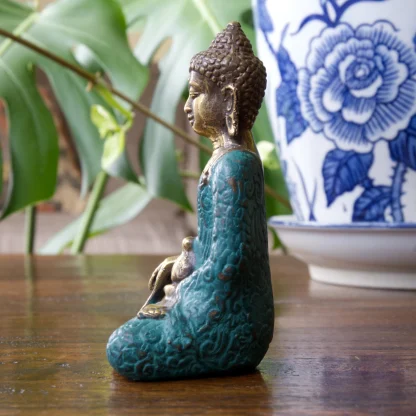 Buddha Holding a Water Jar (Teal)