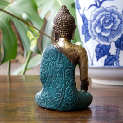 Buddha Holding a Water Jar (Teal)