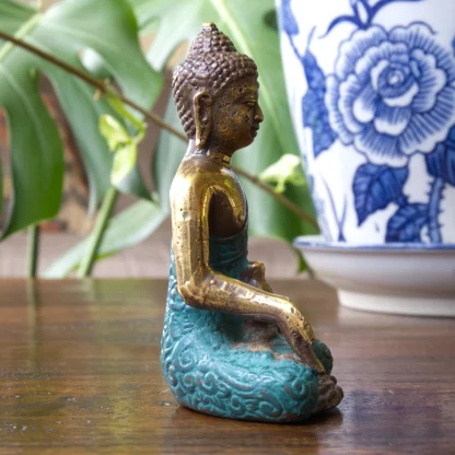 Buddha Holding a Water Jar (Teal)