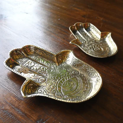 Hamsa Brass Tray