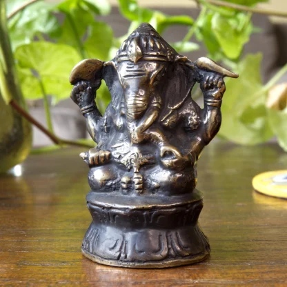 Ganesha/Barong Double-Sided Statue (Antique)