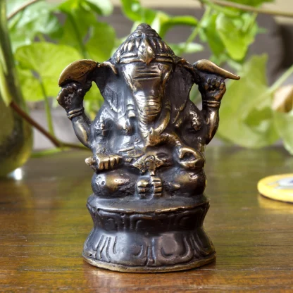 Ganesha/Barong Double-Sided Statue (Antique)