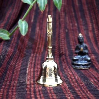 Hamsa Mini Brass Hand Bell