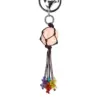 Rose Quartz Chakra Stone Keychain