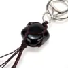 Black Obsidian Chakra Stone Keychain