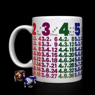 Multiplication Table Mug with Dices