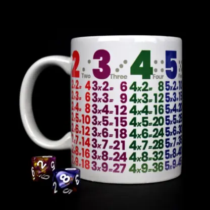 Multiplication Table Mug with Dices