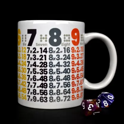 Multiplication Table Mug with Dices