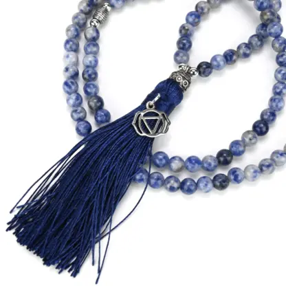 Sodalite Third Eye Chakra Mala Necklace