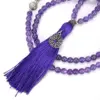 Amethyst Crown Chakra Mala Necklace