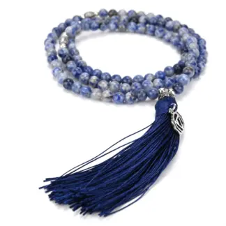 Sodalite Third Eye Chakra Mala Necklace