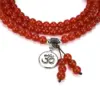 Carnelian Aum Mala Necklace
