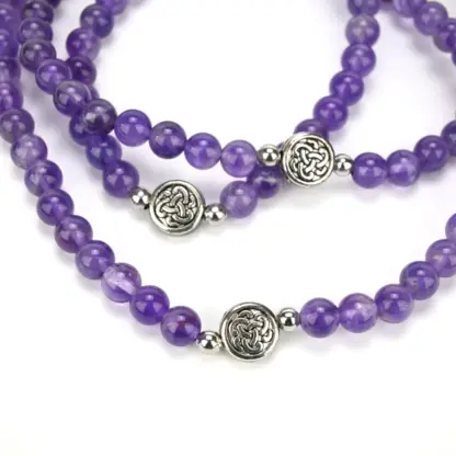 Amethyst Crown Chakra Mala Necklace