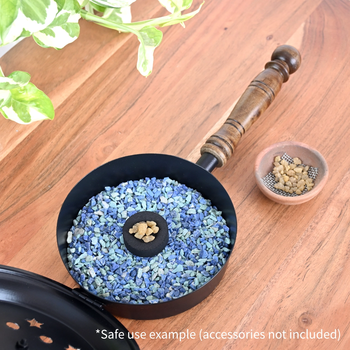 Starry Pan Charcoal Burner - Safe use example