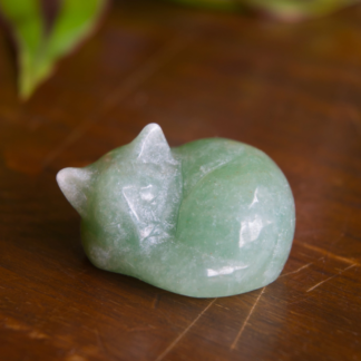 Green Aventurine Sleeping Cat