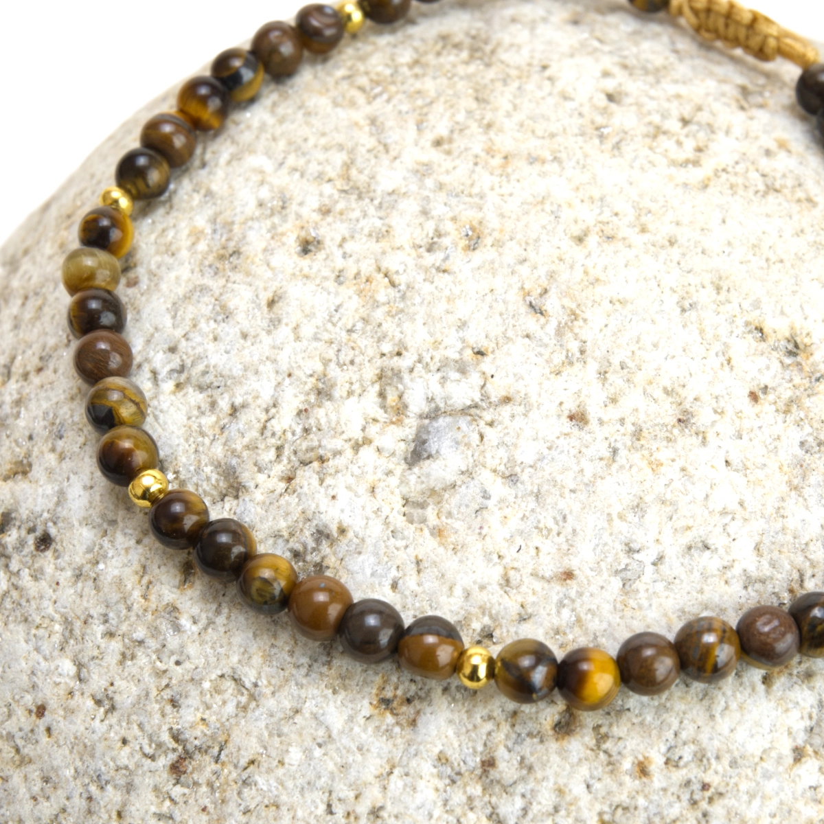 Tiger’s Eye Bead Anklet (4mm)