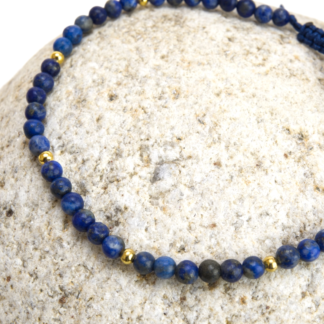 Lapis Lazuli Bead Anklet (4mm)