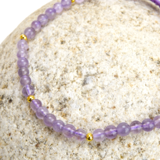 Amethyst Anklet Bead Anklet (4mm)