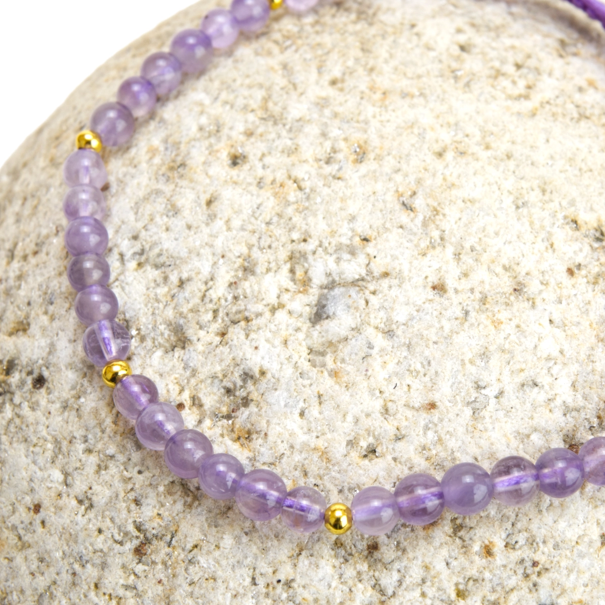 Amethyst Anklet Bead Anklet (4mm)