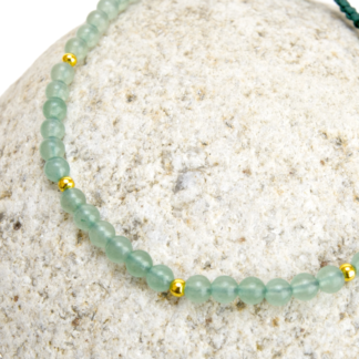 Green Aventurine Bead Anklet (4mm)