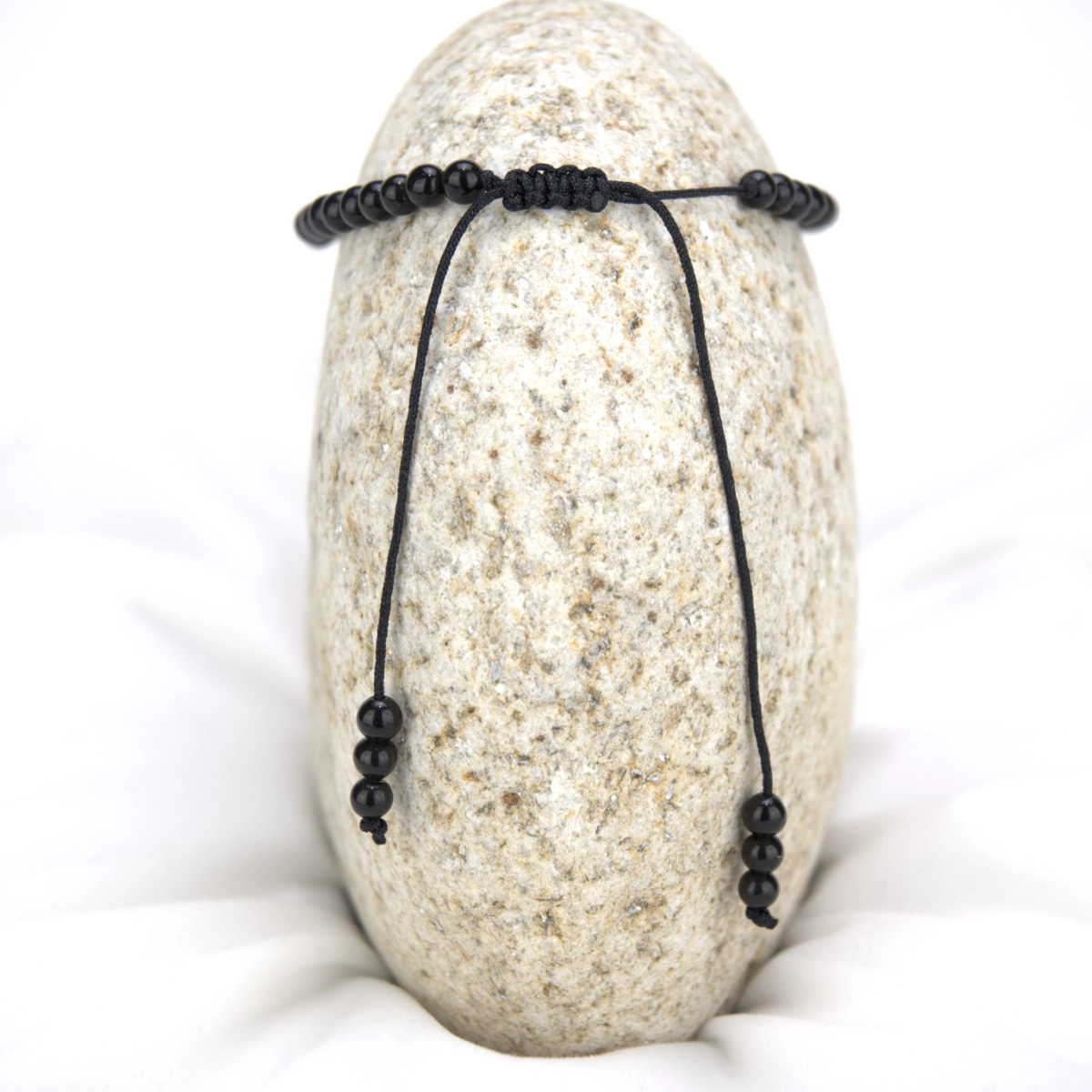 Black Obsidian Bead Anklet (4mm)