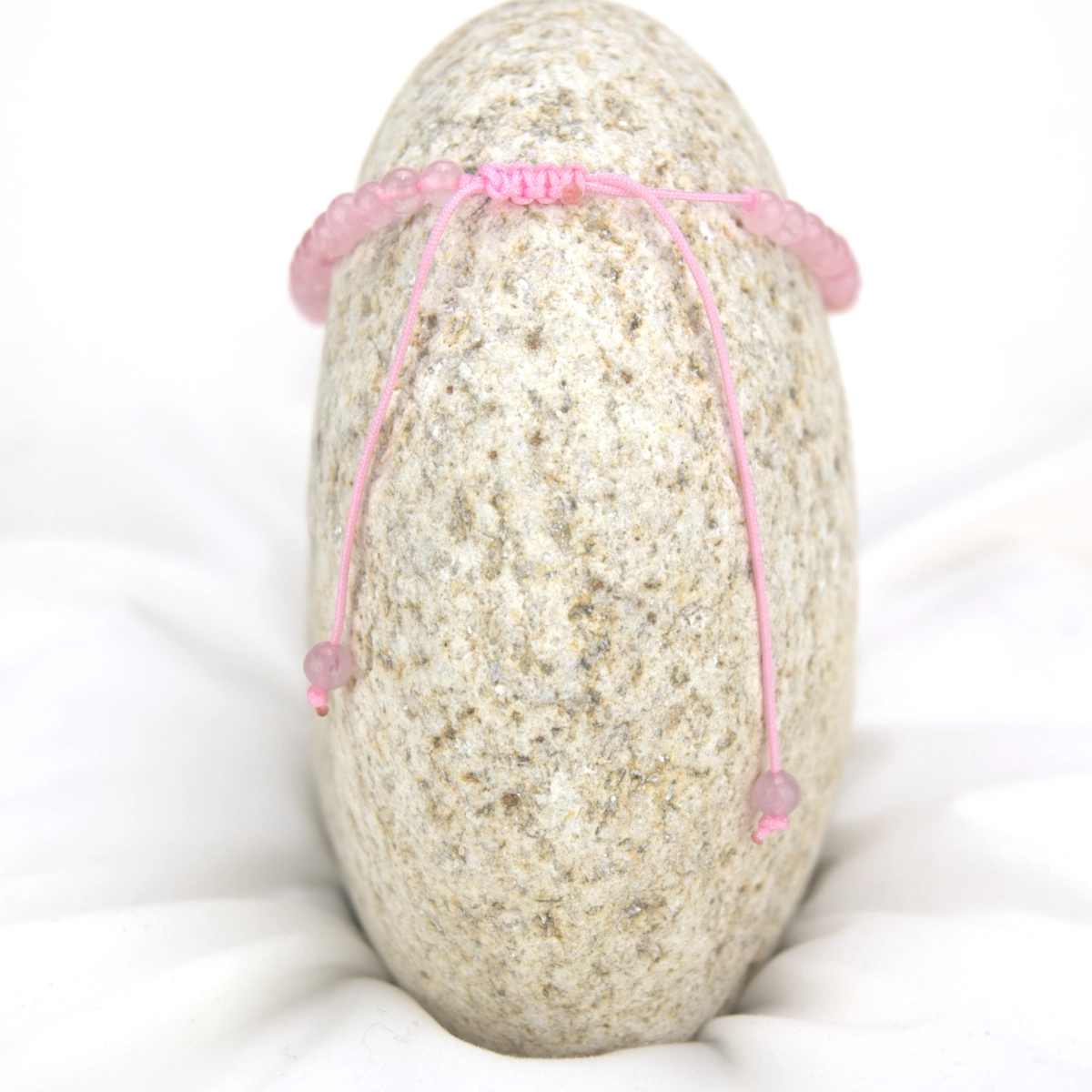 Rose Quartz Bead Anklet (4mm)