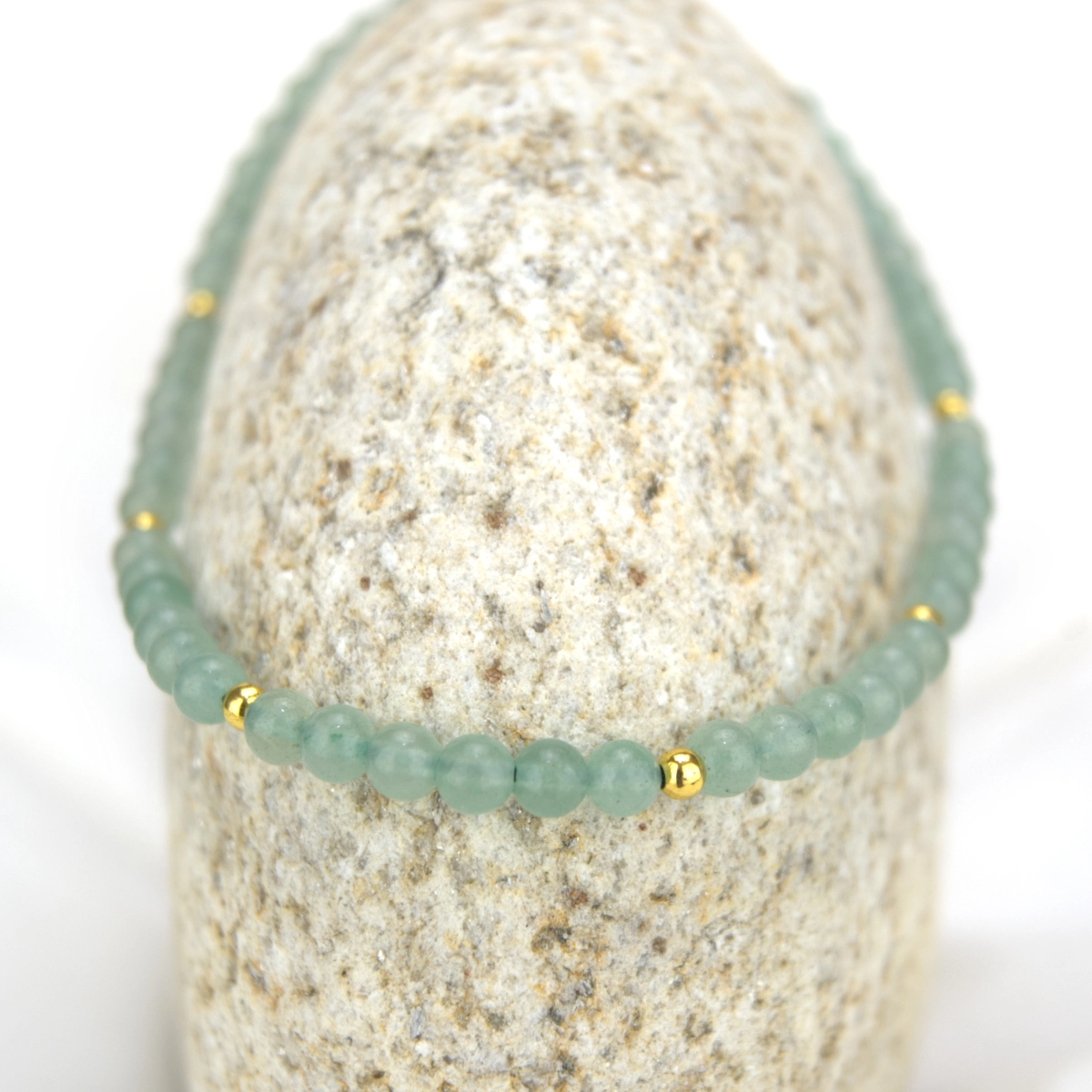 Green Aventurine Bead Anklet (4mm)